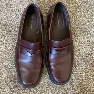 Dark brown leather upper loafers